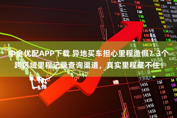 中金优配APP下载 异地买车担心里程造假？3个跨区域里程记录查询渠道，真实里程藏不住！